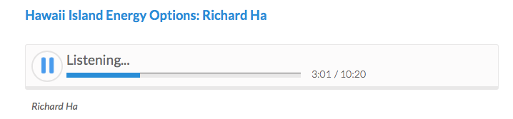 Richard Ha audio at Hawaii Public Radio