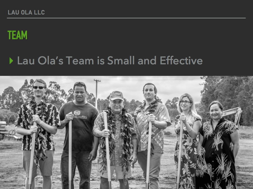 Lau Ola presentation